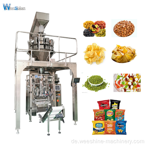 Automatische Granulat-Verpackungsmaschine Chips Snack Puffs Bagger Verpackungsmaschine